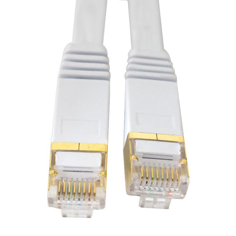 科创工程级七类千兆屏蔽网络扁平网线电脑网络跳线 白色 3米